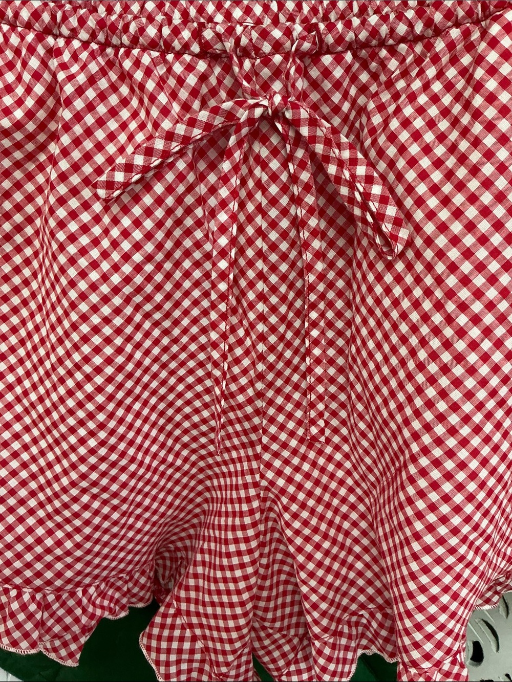 NWT Parke X Target red gingham ruffle shorts. Size M. **SOLD OUT online** - Picture 6 of 8